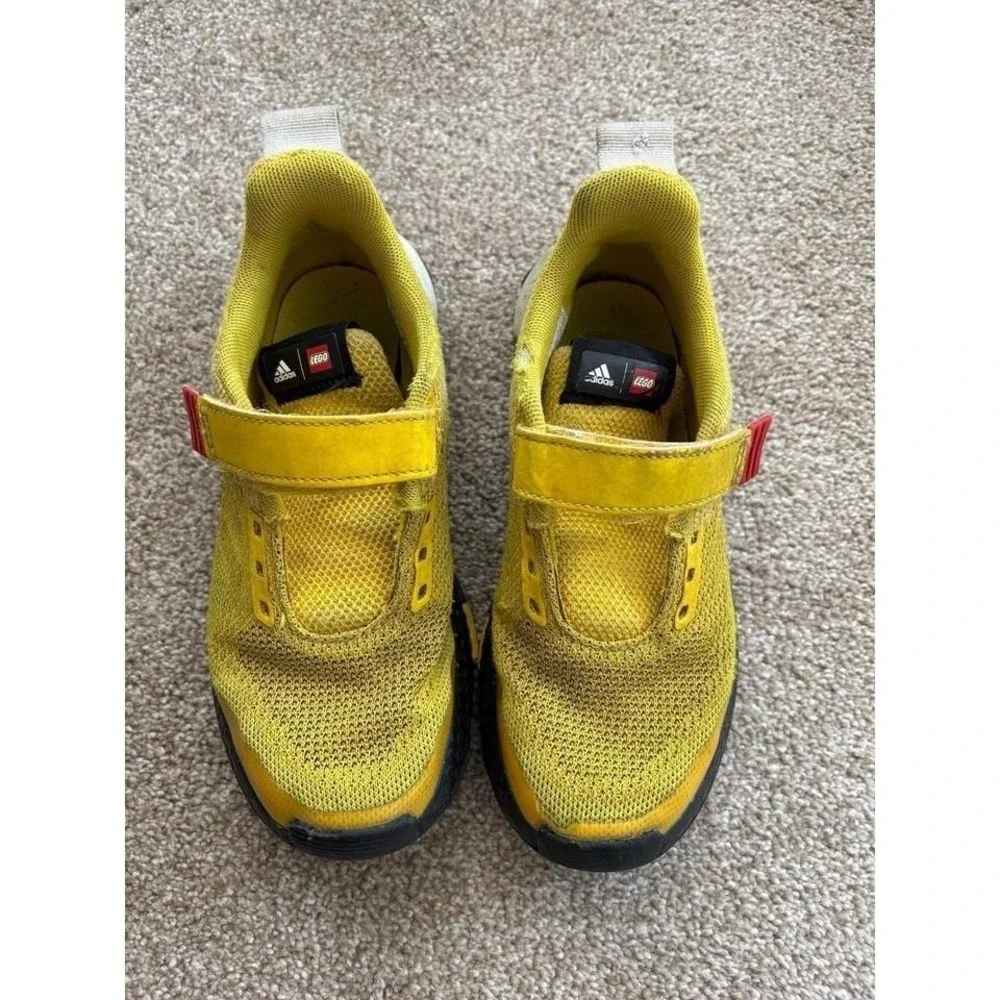 LEGO X Adidas Yellow White Black Athletic Play‎ Shoes Size 3